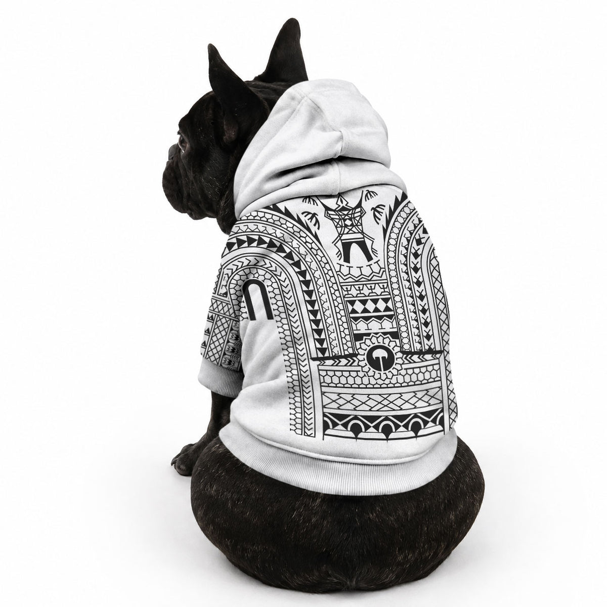 Philippines Igorot Tribal Art Tattoo White Pet Hoodie LT05 - Polynesian Pride