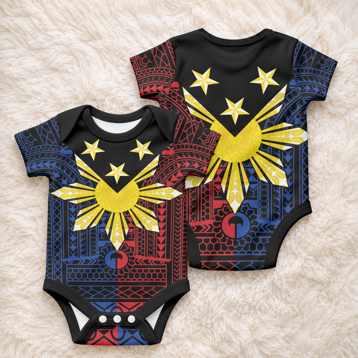 Philippines Sun Star Baby Onesie Igorot Tribal Inspiration