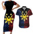 Philippines Sun Star Couples Matching Short Sleeve Bodycon Dress and Hawaiian Shirt Igorot Tribal Inspiration - Polynesian Pride
