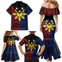 Philippines Sun Star Family Matching Mermaid Dress and Hawaiian Shirt Igorot Tribal Inspiration LT05 - Polynesian Pride