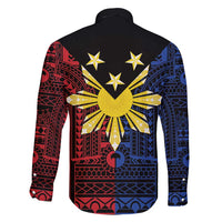 Philippines Sun Star Family Matching Off Shoulder Maxi Dress and Hawaiian Shirt Igorot Tribal Inspiration LT05 - Polynesian Pride