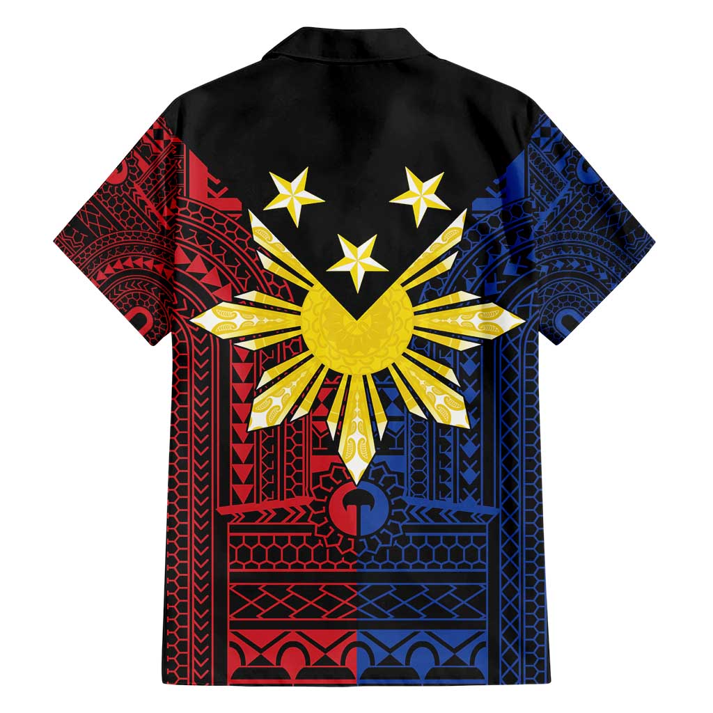 Philippines Sun Star Family Matching Short Sleeve Bodycon Dress and Hawaiian Shirt Igorot Tribal Inspiration LT05 - Polynesian Pride