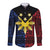 Philippines Sun Star Long Sleeve Button Shirt Igorot Tribal Inspiration - Polynesian Pride