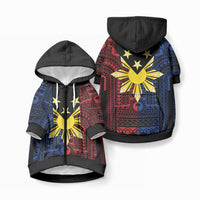 Philippines Sun Star Pet Hoodie Igorot Tribal Inspiration LT05 Zip-up Black - Polynesian Pride