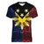 Philippines Sun Star Women V-Neck T-Shirt Igorot Tribal Inspiration - Polynesian Pride