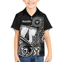 Personalized Hawaii Makahiki Season Kid Hawaiian Shirt Akua Loa Polynesian Pattern LT05 Kid Black - Polynesian Pride