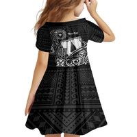 Personalized Hawaii Makahiki Season Kid Short Sleeve Dress Akua Loa Polynesian Pattern LT05 - Polynesian Pride