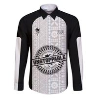 Personalized Fiji Obstacle Race 2023 Family Matching Long Sleeve Bodycon Dress and Hawaiian Shirt Never Give Up LT05 Dad's Shirt - Long Sleeve Black - Polynesian Pride