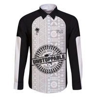 Personalized Fiji Obstacle Race 2023 Family Matching Short Sleeve Bodycon Dress and Hawaiian Shirt Never Give Up LT05 Dad's Shirt - Long Sleeve Black - Polynesian Pride