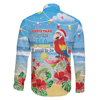 Hawaii Christmas Family Matching Off The Shoulder Long Sleeve Dress and Hawaiian Shirt Funny Macaw Parrot Tropical Vibe LT05 - Polynesian Pride