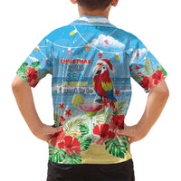 Hawaii Christmas Family Matching Off Shoulder Maxi Dress and Hawaiian Shirt Funny Macaw Parrot Tropical Vibe LT05 - Polynesian Pride