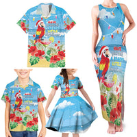 Hawaii Christmas Family Matching Tank Maxi Dress and Hawaiian Shirt Funny Macaw Parrot Tropical Vibe LT05 - Polynesian Pride