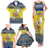 Niue The Rock Christmas Family Matching Tank Maxi Dress and Hawaiian Shirt Niuean Crab Monuina E Kilisimasi LT05 - Polynesian Pride