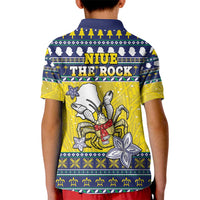 Niue The Rock Christmas Kid Polo Shirt Niuean Crab Monuina E Kilisimasi