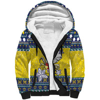 Niue The Rock Christmas Sherpa Hoodie Niuean Crab Monuina E Kilisimasi