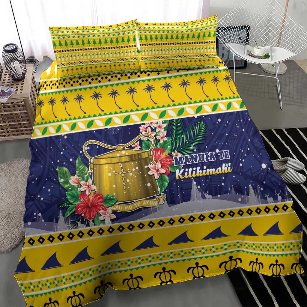 Tokelau Christmas Bedding Set Tokelauan Badge Manuia Te Kilihimahi