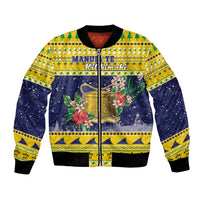 Tokelau Christmas Bomber Jacket Tokelauan Badge Manuia Te Kilihimahi LT05 Unisex Yellow - Polynesian Pride