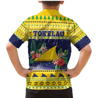 Tokelau Christmas Family Matching Mermaid Dress and Hawaiian Shirt Tokelauan Badge Manuia Te Kilihimahi LT05 - Polynesian Pride