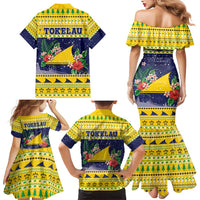 Tokelau Christmas Family Matching Mermaid Dress and Hawaiian Shirt Tokelauan Badge Manuia Te Kilihimahi LT05 - Polynesian Pride