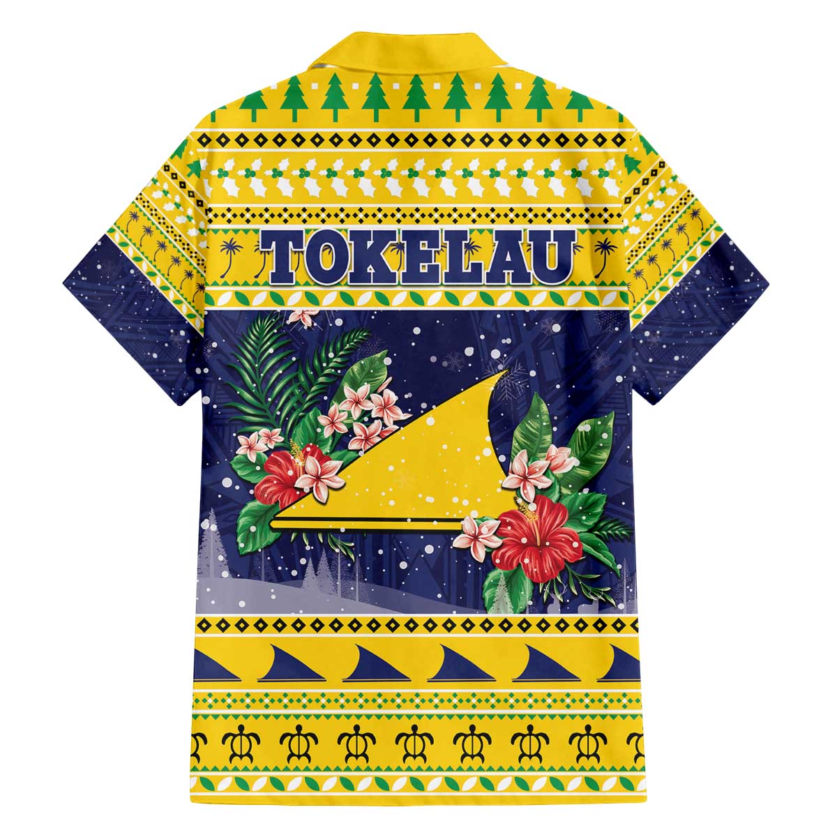Tokelau Christmas Family Matching Off The Shoulder Long Sleeve Dress and Hawaiian Shirt Tokelauan Badge Manuia Te Kilihimahi LT05 - Polynesian Pride
