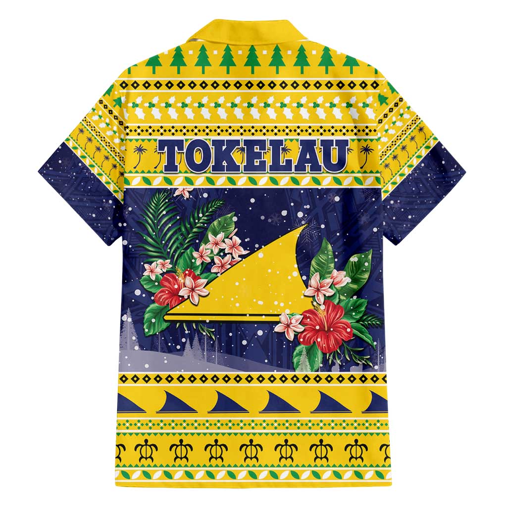 Tokelau Christmas Family Matching Off Shoulder Maxi Dress and Hawaiian Shirt Tokelauan Badge Manuia Te Kilihimahi LT05 - Polynesian Pride