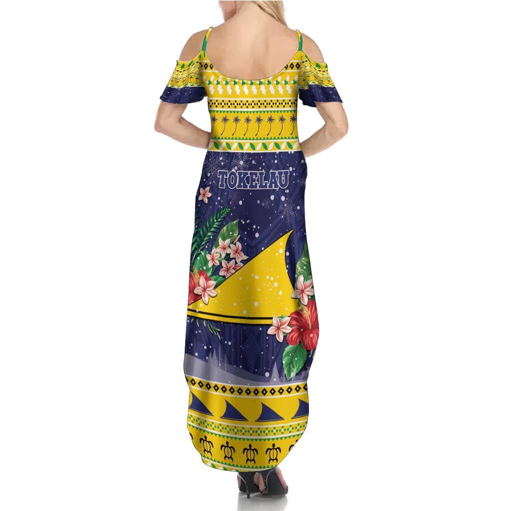 Tokelau Christmas Family Matching Summer Maxi Dress and Hawaiian Shirt Tokelauan Badge Manuia Te Kilihimahi LT05 - Polynesian Pride