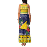Tokelau Christmas Family Matching Tank Maxi Dress and Hawaiian Shirt Tokelauan Badge Manuia Te Kilihimahi LT05 - Polynesian Pride