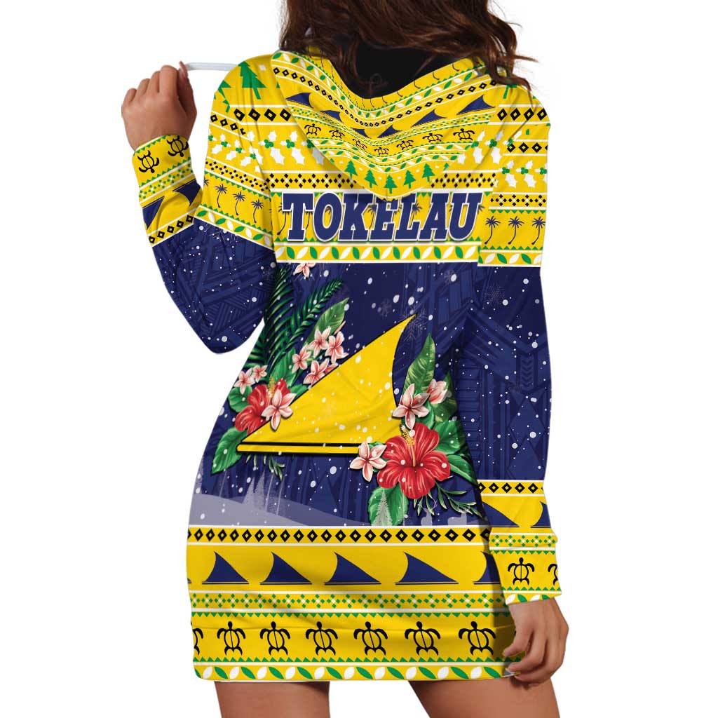 Tokelau Christmas Hoodie Dress Tokelauan Badge Manuia Te Kilihimahi LT05 - Polynesian Pride