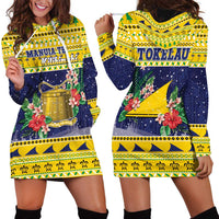 Tokelau Christmas Hoodie Dress Tokelauan Badge Manuia Te Kilihimahi LT05 - Polynesian Pride
