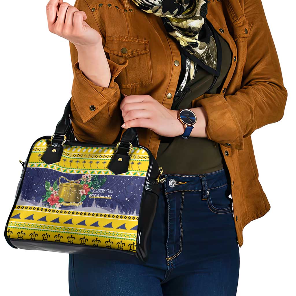 Tokelau Christmas Shoulder Handbag Tokelauan Badge Manuia Te Kilihimahi