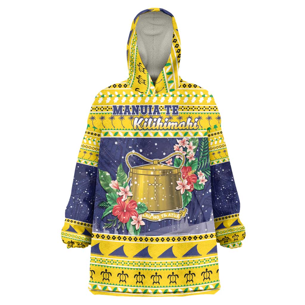 Tokelau Christmas Wearable Blanket Hoodie Tokelauan Badge Manuia Te Kilihimahi LT05 One Size Yellow - Polynesian Pride