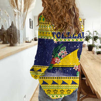 Tokelau Christmas Women Casual Shirt Tokelauan Badge Manuia Te Kilihimahi LT05 - Polynesian Pride