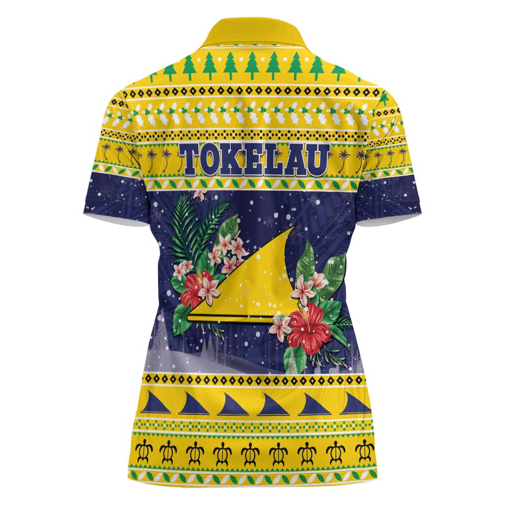 Tokelau Christmas Women Polo Shirt Tokelauan Badge Manuia Te Kilihimahi LT05 - Polynesian Pride
