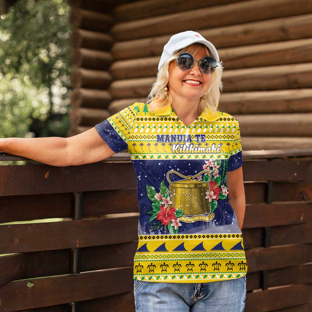 Tokelau Christmas Women Polo Shirt Tokelauan Badge Manuia Te Kilihimahi LT05 - Polynesian Pride