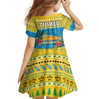 Tuvalu Christmas Family Matching Mermaid Dress and Hawaiian Shirt Coat Of Arms Manuia Te Kilisimasi LT05 - Polynesian Pride