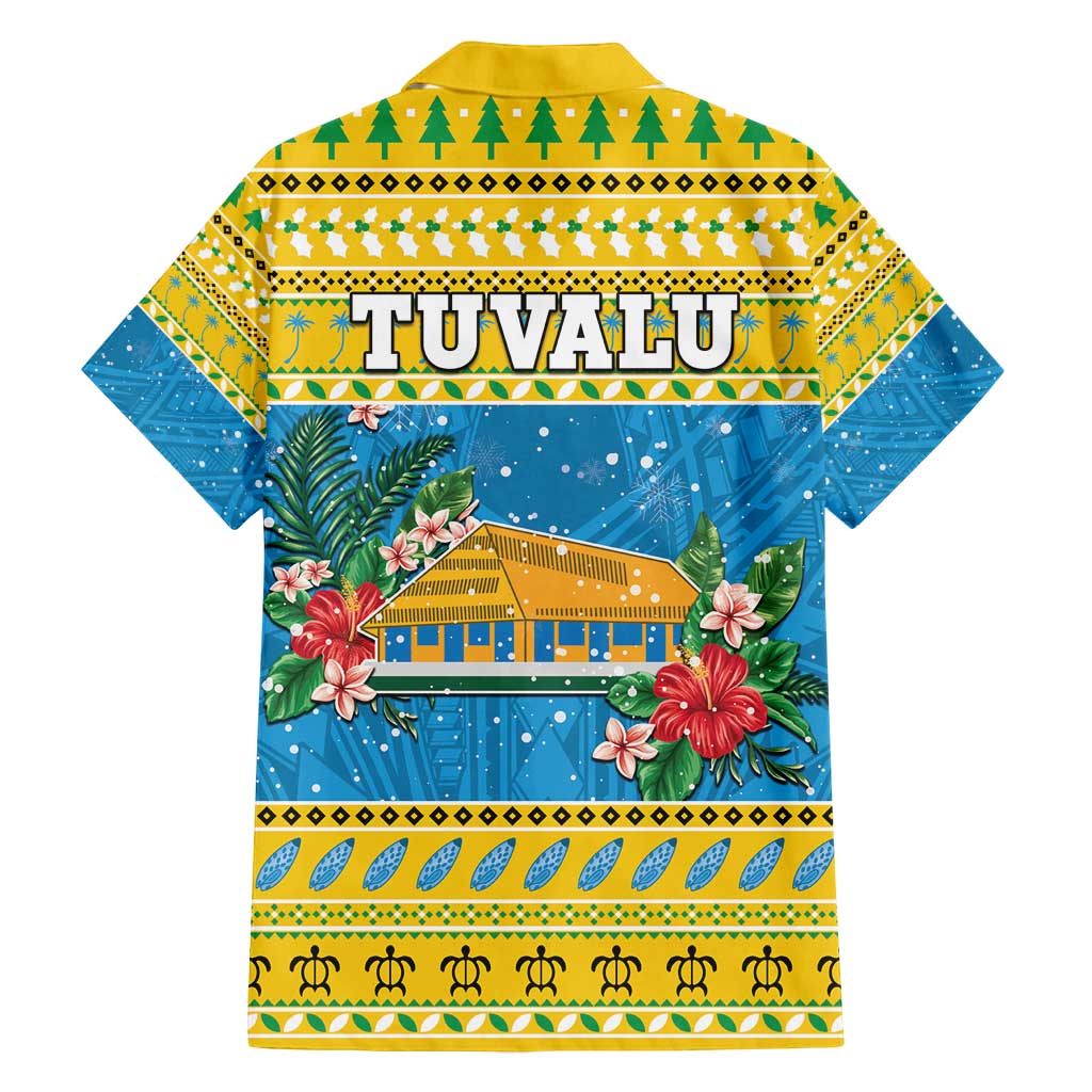Tuvalu Christmas Family Matching Off Shoulder Maxi Dress and Hawaiian Shirt Coat Of Arms Manuia Te Kilisimasi LT05 - Polynesian Pride