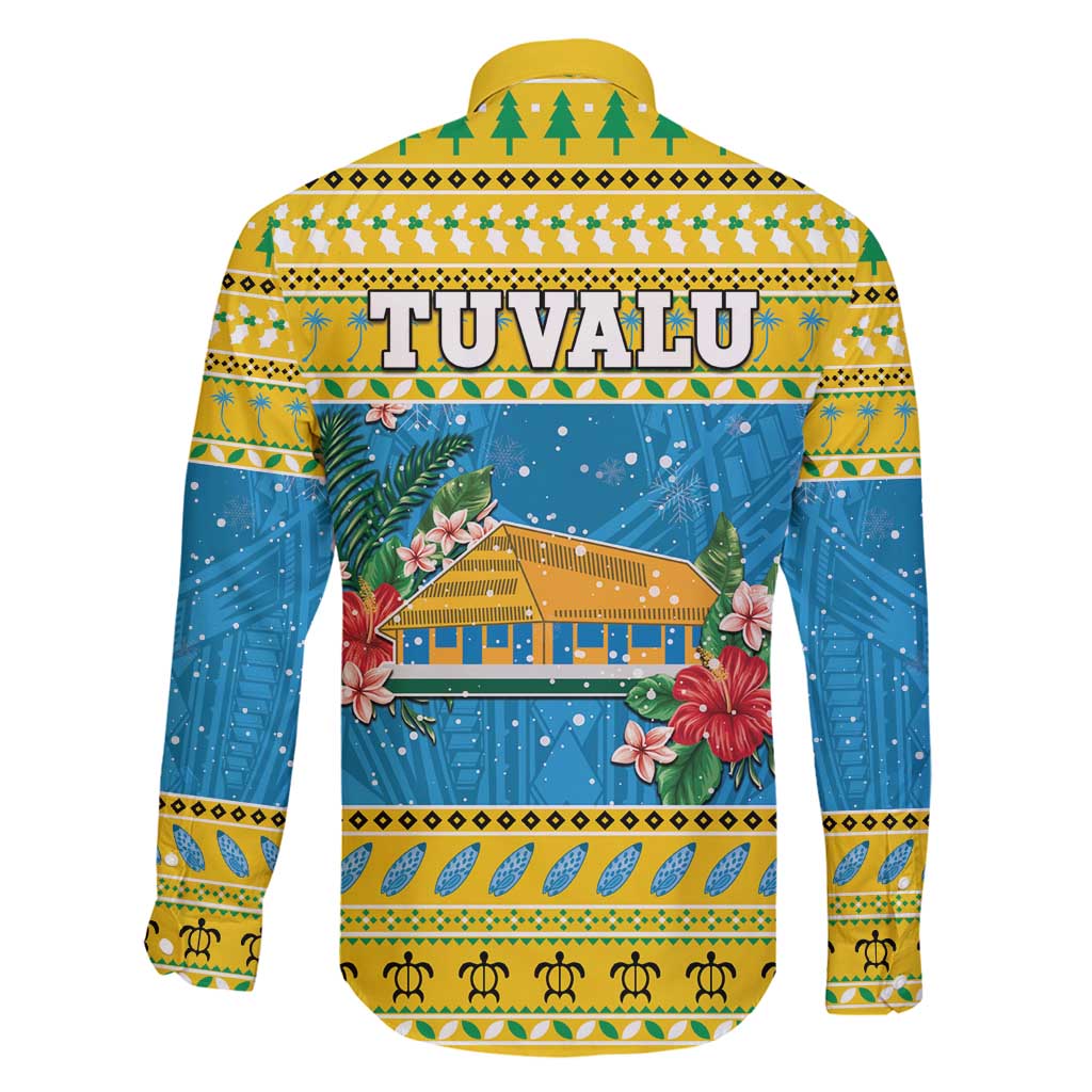 Tuvalu Christmas Family Matching Puletasi and Hawaiian Shirt Coat Of Arms Manuia Te Kilisimasi LT05 - Polynesian Pride