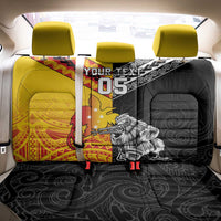 New Zealand And Papua New Guinea Rugby Custom Back Car Seat Cover Maori Kiwi With Bird of Paradise LT05 - Polynesian Pride