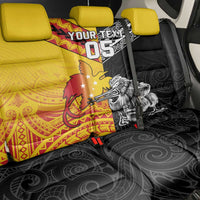 New Zealand And Papua New Guinea Rugby Custom Back Car Seat Cover Maori Kiwi With Bird of Paradise LT05 - Polynesian Pride