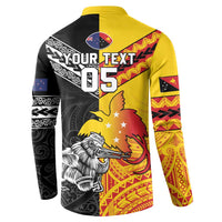 New Zealand And Papua New Guinea Rugby Custom Button Sweatshirt Maori Kiwi With Bird of Paradise LT05 - Polynesian Pride