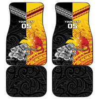 New Zealand And Papua New Guinea Rugby Custom Car Mats Maori Kiwi With Bird of Paradise LT05 - Polynesian Pride