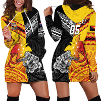 New Zealand And Papua New Guinea Rugby Custom Hoodie Dress Maori Kiwi With Bird of Paradise LT05 - Polynesian Pride