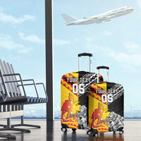 New Zealand And Papua New Guinea Rugby Custom Luggage Cover Maori Kiwi With Bird of Paradise LT05 - Polynesian Pride