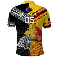 New Zealand And Papua New Guinea Rugby Custom Polo Shirt Maori Kiwi With Bird of Paradise LT05 - Polynesian Pride