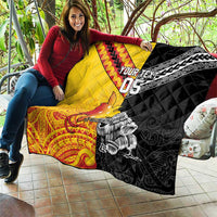New Zealand And Papua New Guinea Rugby Custom Quilt Maori Kiwi With Bird of Paradise LT05 - Polynesian Pride