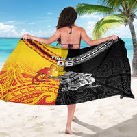 New Zealand And Papua New Guinea Rugby Custom Sarong Maori Kiwi With Bird of Paradise LT05 - Polynesian Pride