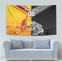 New Zealand And Papua New Guinea Rugby Custom Tapestry Maori Kiwi With Bird of Paradise LT05 - Polynesian Pride
