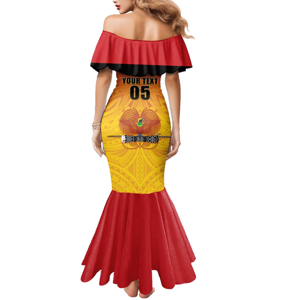 Papua New Guinea Rugby Custom Family Matching Mermaid Dress and Hawaiian Shirt Go Orchids Pacific Champions LT05 - Polynesian Pride