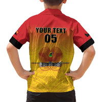 Papua New Guinea Rugby Custom Family Matching Off Shoulder Short Dress and Hawaiian Shirt Go Orchids Pacific Champions LT05 - Polynesian Pride