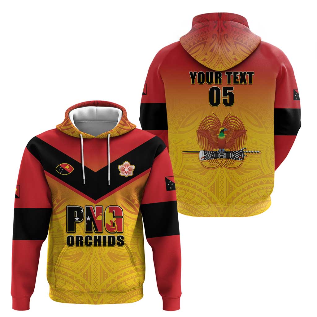 Papua New Guinea Rugby Custom Zip Hoodie Go Orchids Pacific Champions